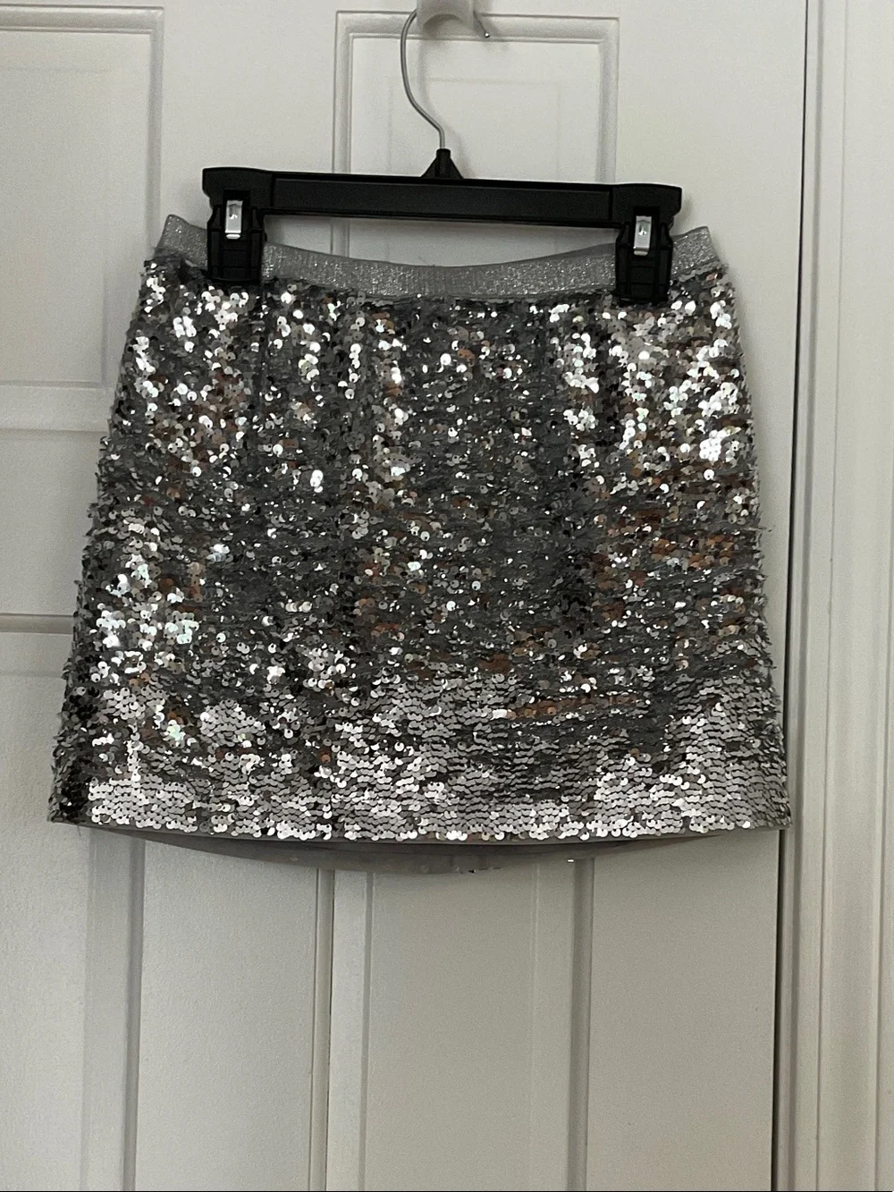 GAP Silver Sequin Mini Skirt
